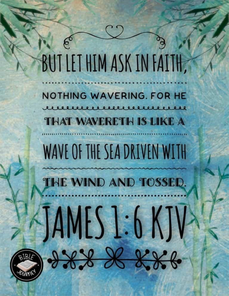 Picture Bible Verses-13 James 1:6 KJV - Picture Bible Verse for Sharing.