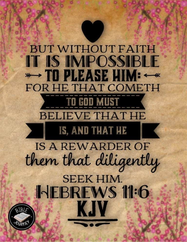 Picture Bible Verses-13 Hebrews 11:6 KJV - Picture Bible Verse.