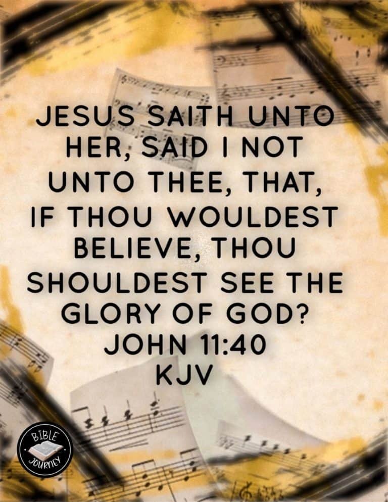 Picture Bible Verses-14 John 11:40 KJV - Picture Bible Verse