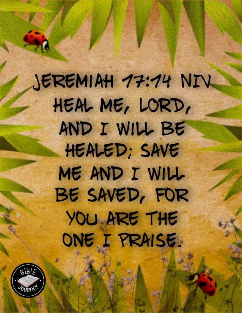 Addiction Bible Verse Jeremiah 17:14 NIV