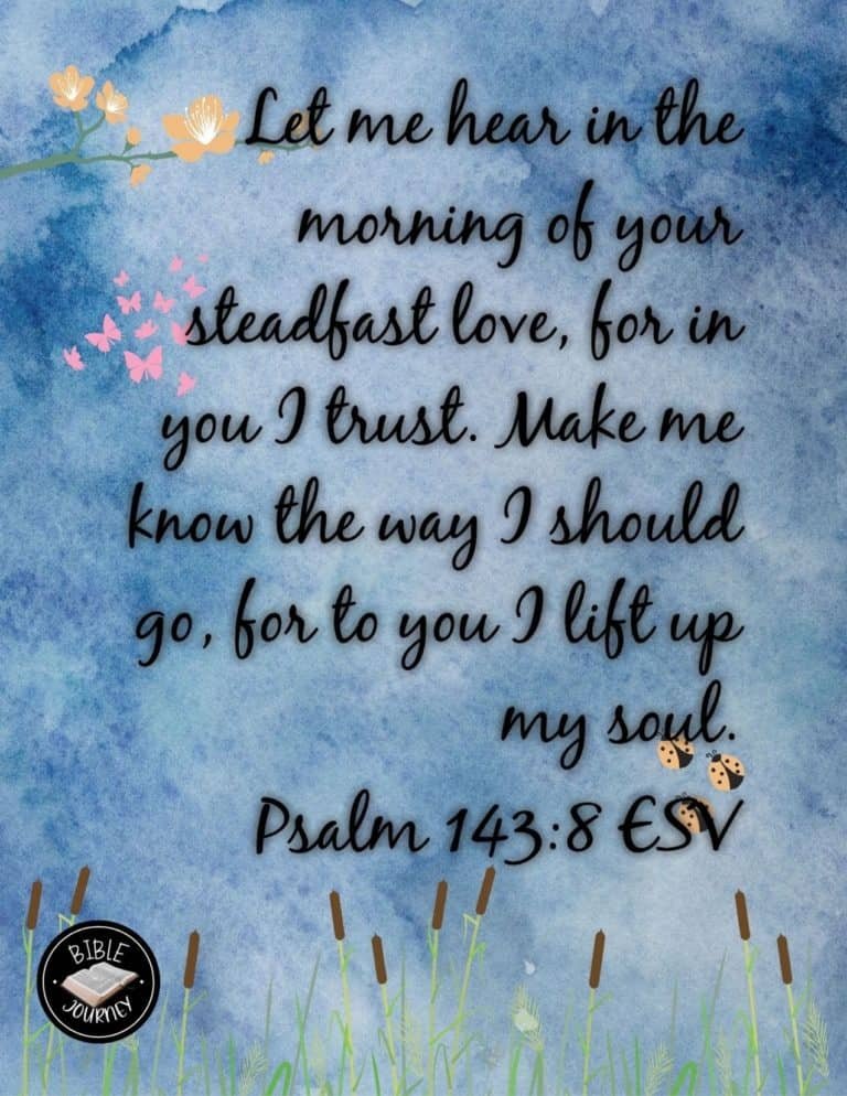 Picture Bible Verses-15 Psalm 143:8 ESV - Bible Verse on Image Background.