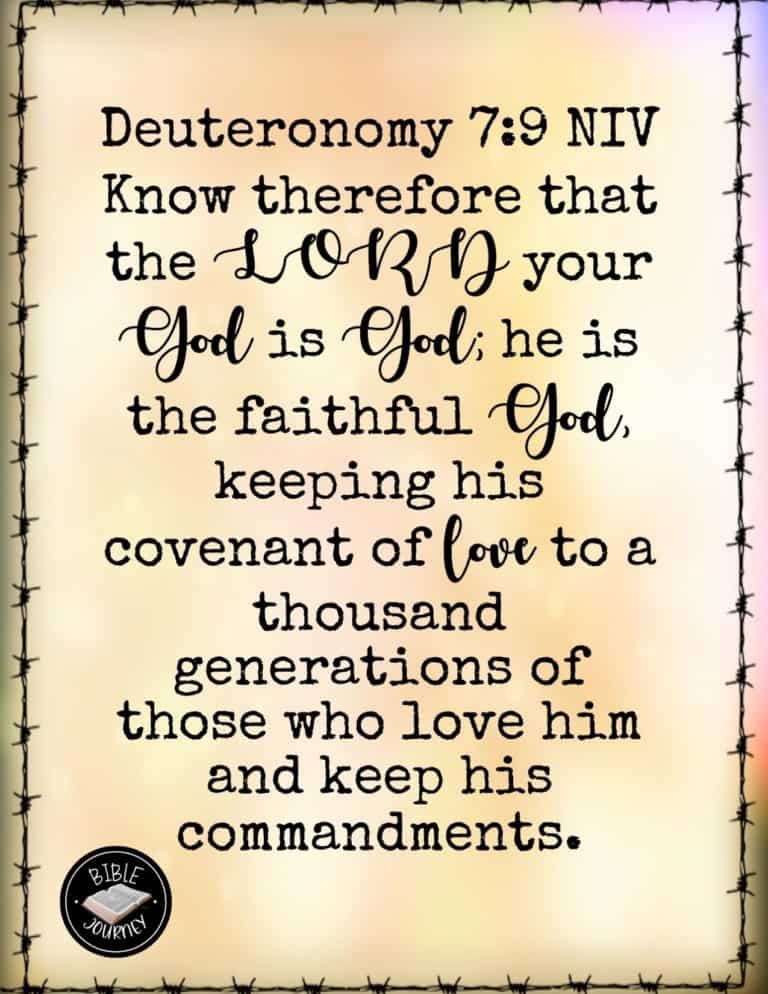 God's Promises - Deuteronomy 7:9 NIV