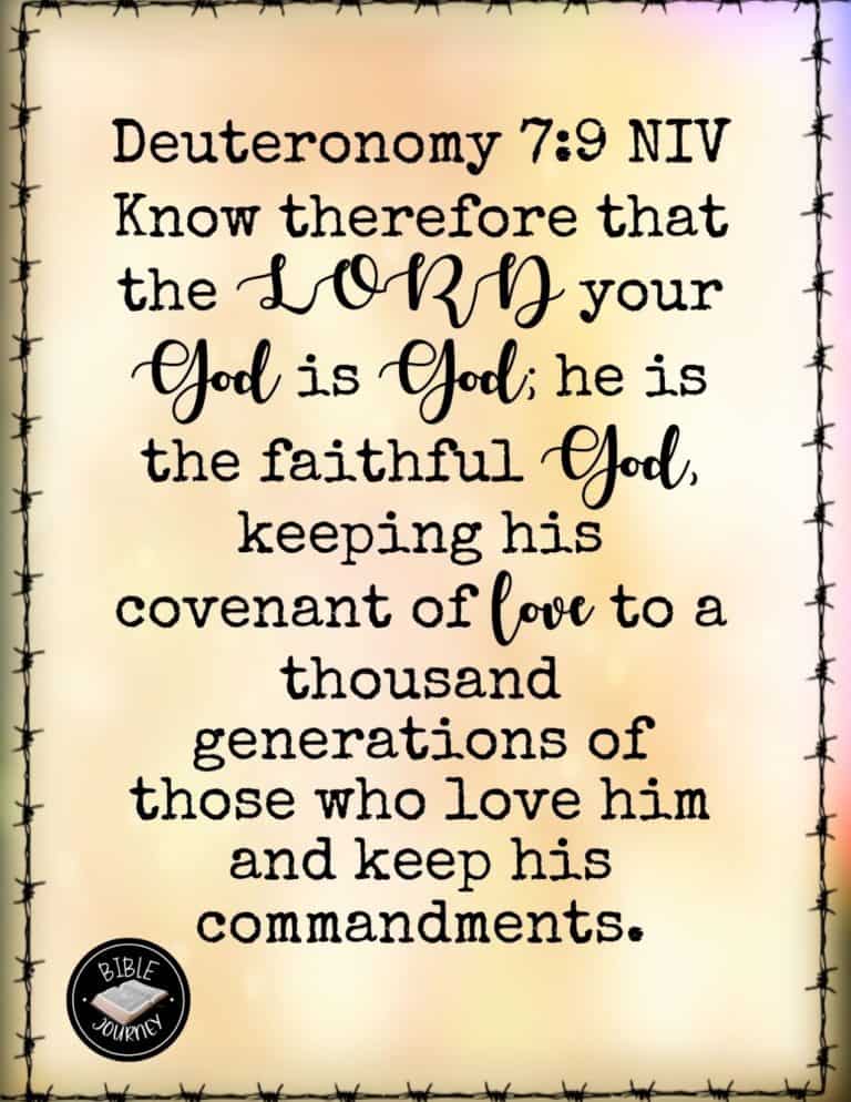 Deuteronomy 7:9 NIV - God's Promises - Picture Bible Verses