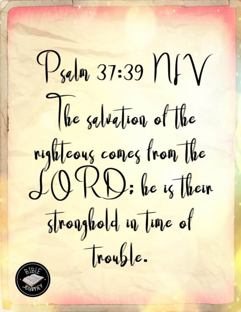 Picture Bible Verses-15 Psalm 37:39 NIV. Bible Verse for Sharing.