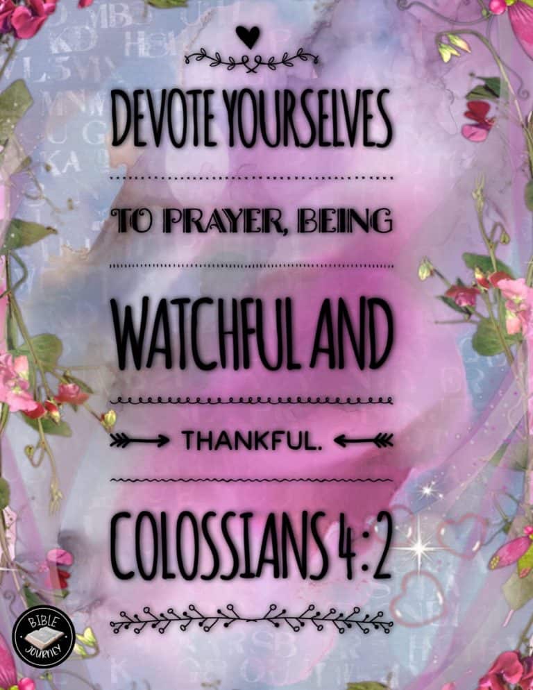 Colossians 4:2 NIV - Devote yourselves to prayer, being watchful and thankful.