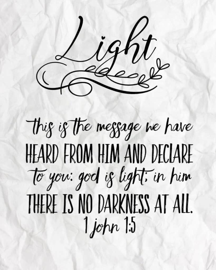 1 John 1 5 NIV Scripture Wall Art 1-john-1-5-niv-scripture-wall-art