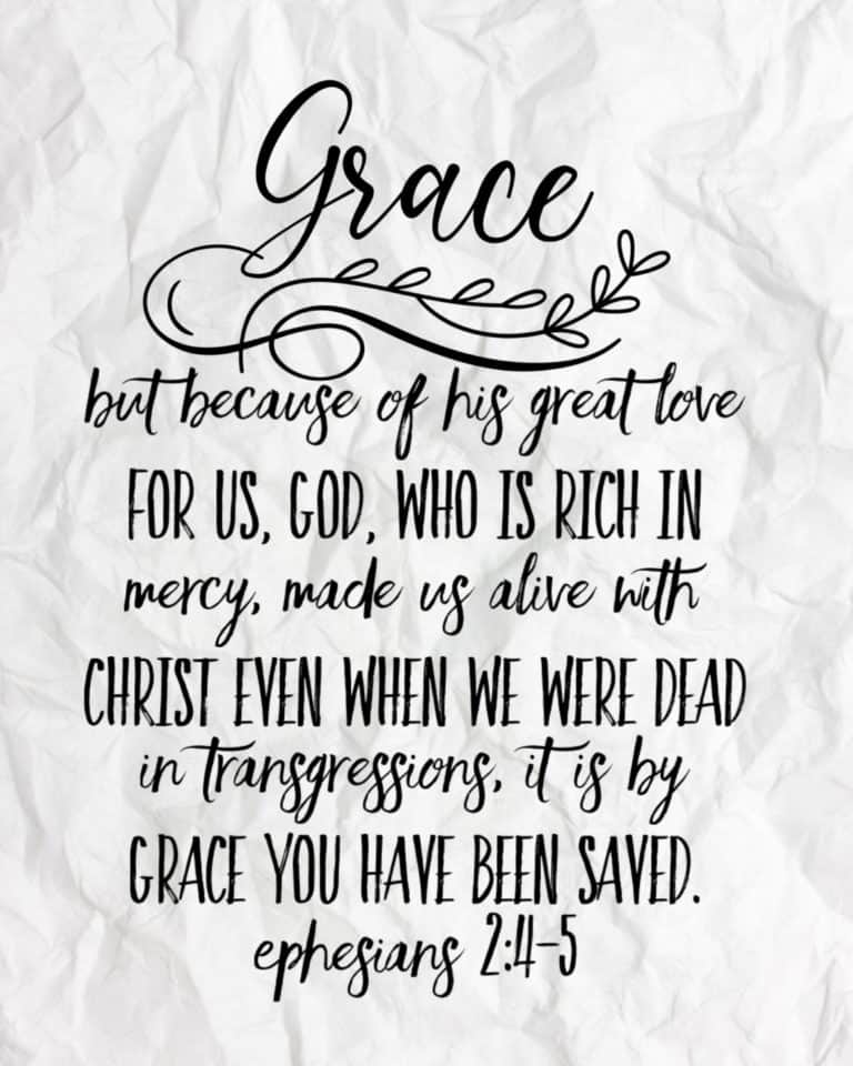 [Ephesians 2:4-5 NIV] But because of his great love for us, God, who is rich in mercy, made us alive with Christ even when we were dead in transgressions--it is by grace you have been saved.