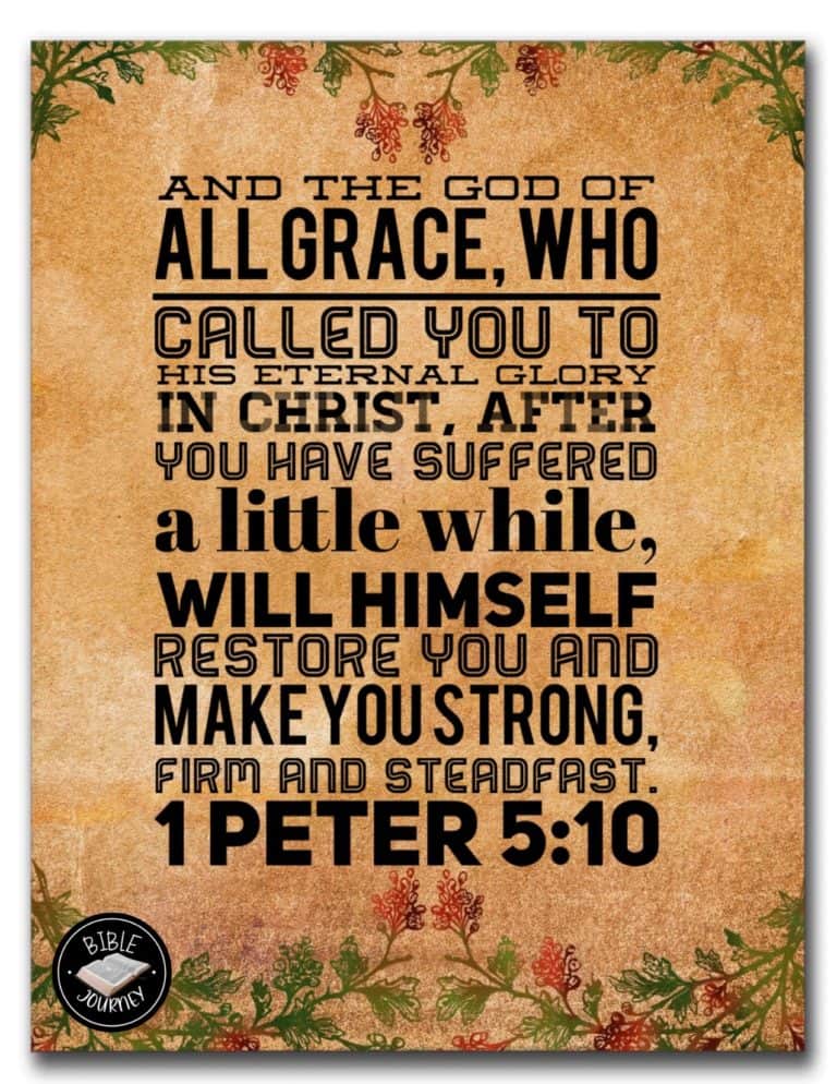 1 Peter 5:10 NIV Bible Verse Image (Grace)