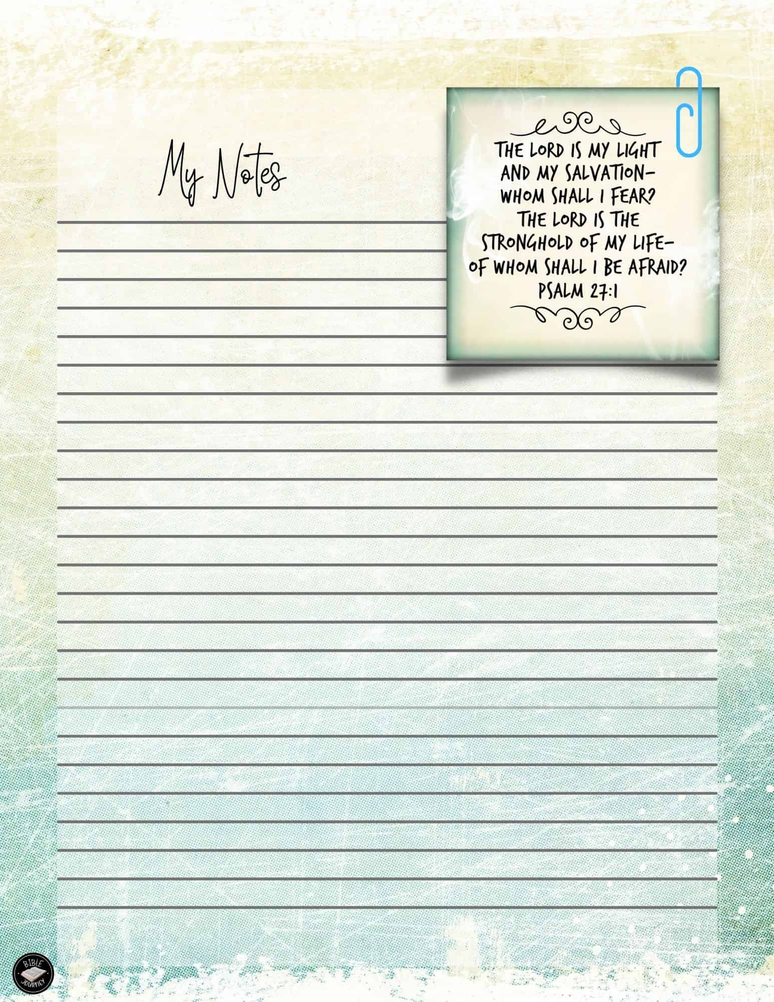 Scripture Notepaper - Download FREE Printable Notepaper Containing Your ...