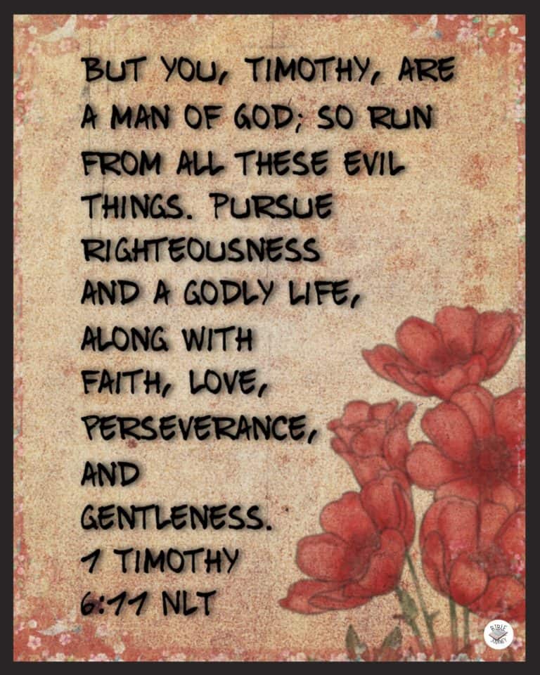 Free Bible Verse Art. 1 Timothy 6:11 NLT