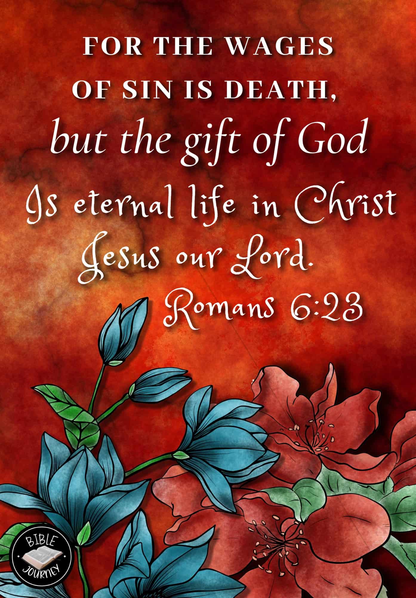 Romans 6:23 NIV Picture Bible Verse