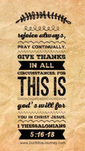 Christian Phone Wallpaper - 1 Thessalonians 5:16-18 NIV