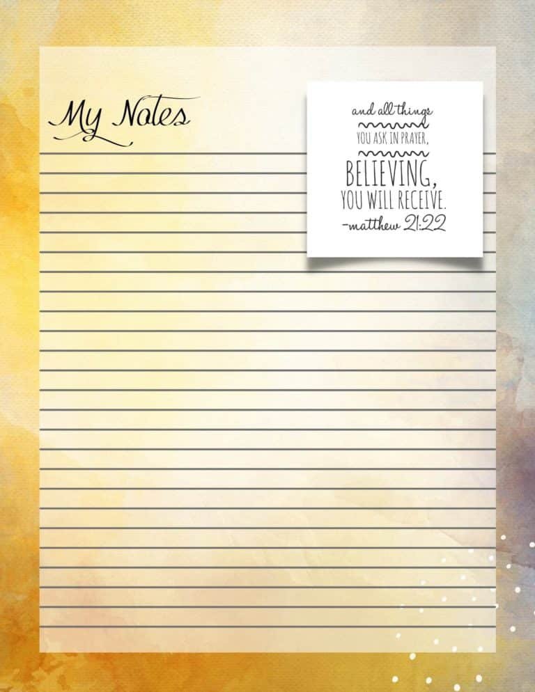 Scripture Notepaper