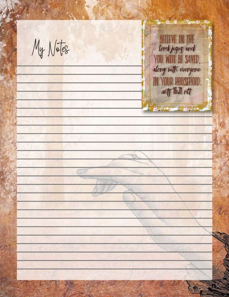 Printable Scripture Stationery and Notepaper – Bible Journey