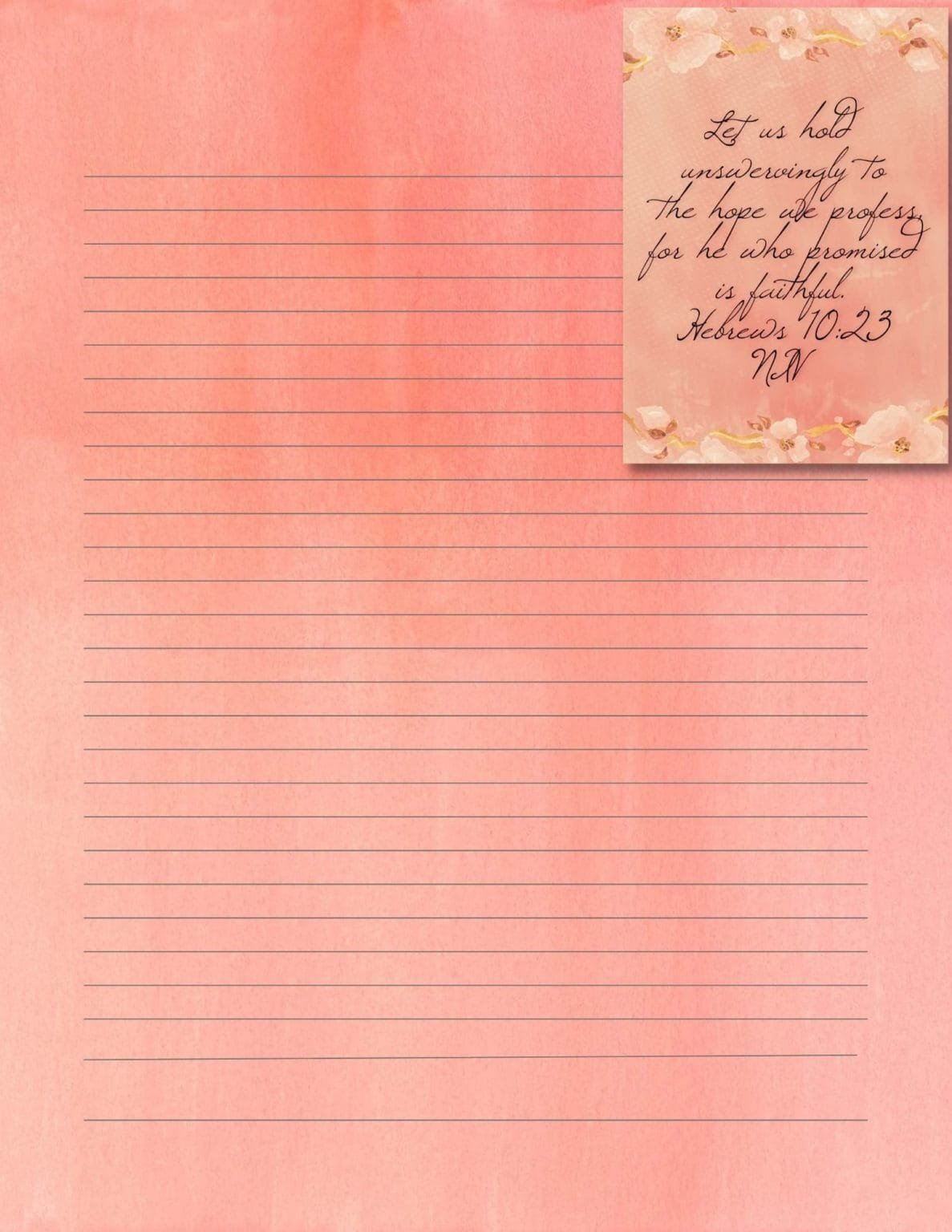 Printable Scripture Stationery and Notepaper – Bible Journey
