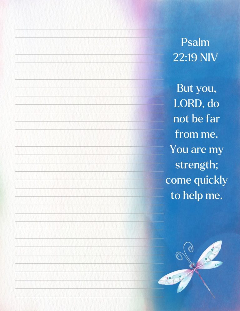 Psalm 22:19 - Printable Bible Verse Stationery