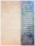 Psalm 28:7 - Printable Bible Verse Stationery