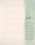 Deuteronomy 31:8 - Printable Scripture Notepaper