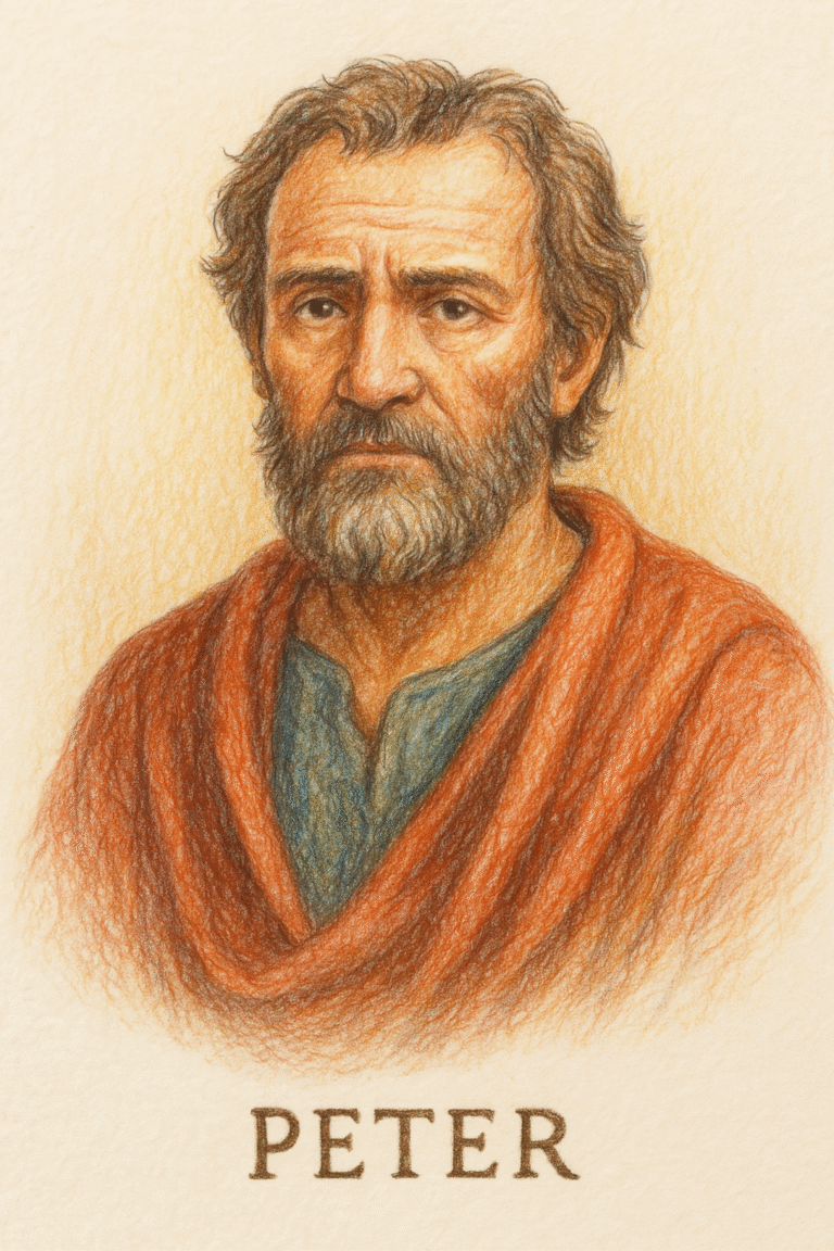 Colored pencil sketch of Peter