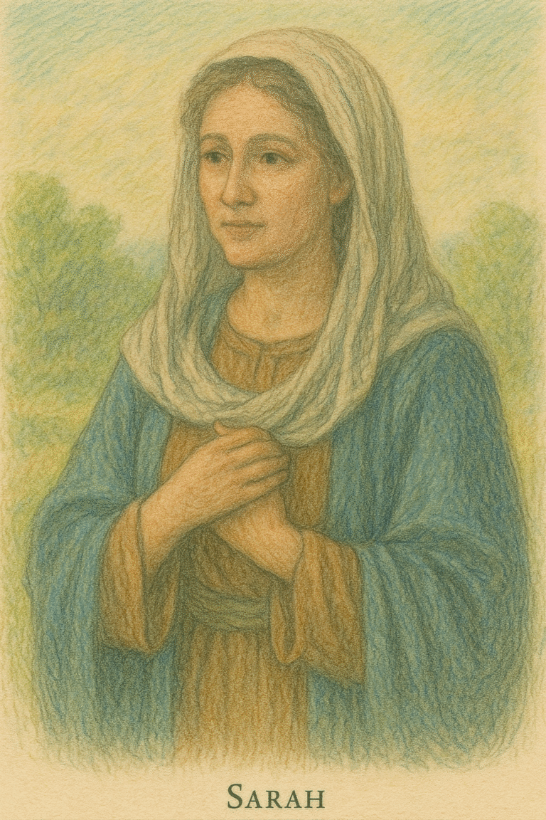 Colored pencil sketch of Sara
